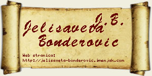 Jelisaveta Bonderović vizit kartica